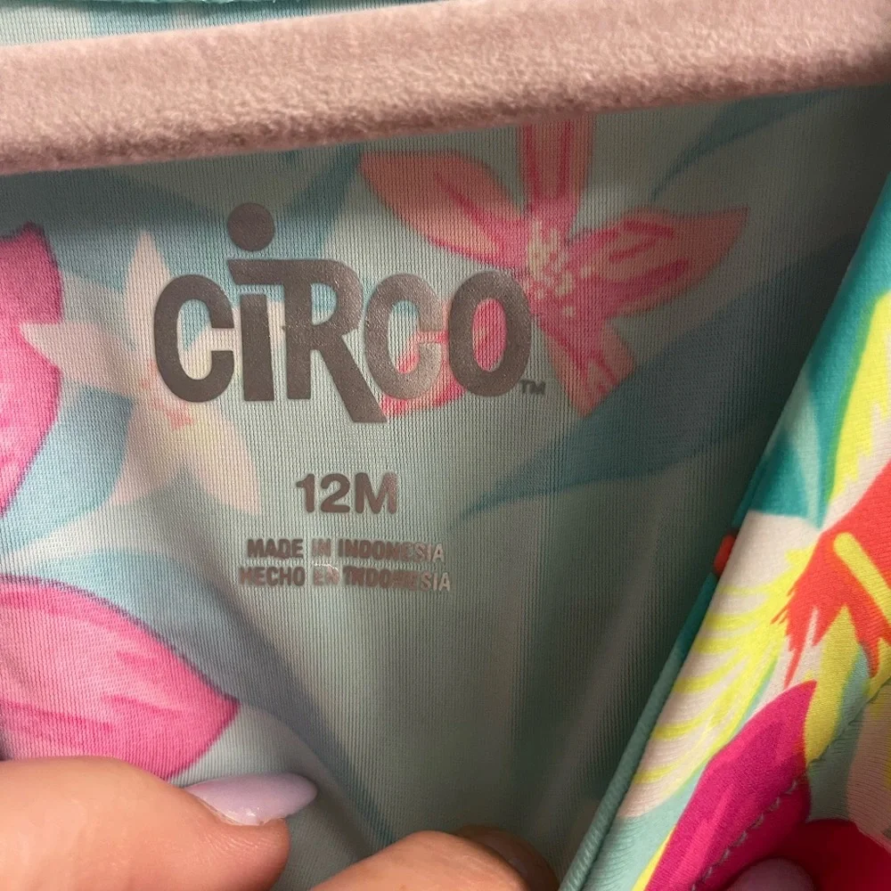 Circo NWT Poncho Cut, Tropical Print Swimsuit Coverup-Size 12 Months